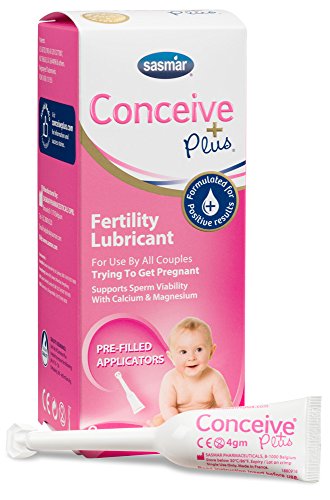 Conceive Plus Personal Lubricant, 8x Pre-filled Applicators, Sasmar Fertility-Friendy Sperm Safe Lube For TTC Couples