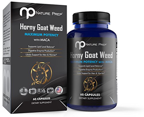 Horny Goat Weed, All Natural Male Enhancement Pills, Performance and Libido Booster for Men and Women, 1000mg Epimedium with Panax Ginseng, Made in USA