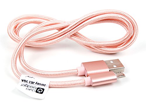 Rose Gold Micro USB Data Sync Cable for the Blackview: A5, A8 Max, Acme, Alife P1 Pro, Arrow, Breeze, BV2000, BC6000, DM550, E7, Heatwave, Omega, R7, Ultram C3 & Zeta - by DURAGADGET