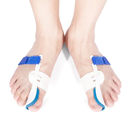 Bunion Corrector, Recomates 2pcs Adjustable Velcro Bunion Protector Pain Relief Kit, Toe Spacers Alignment Straightener Splint Treat Pain in Hallux Valgus, Tailors Bunion, Big Toe Joint, Hammer Toe