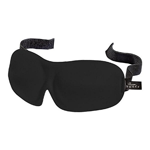 Bucky 40 Blinks Luxury Ultralight Comfortable Contoured Eye Sleep Mask/Blindfold for Travel & Sleep - Black
