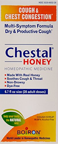 Boiron Chestal Adult Cough Syrup, Honey, 6.7 Ounce, Homeopathic Medicine for Cough and Chest Congestion