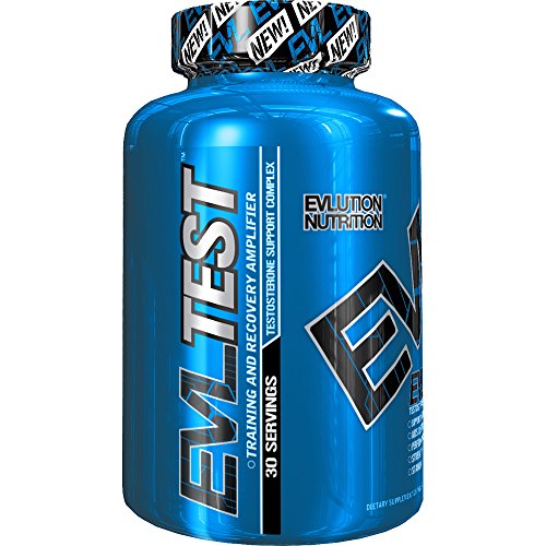 Evlution Nutrition Testosterone Booster Pills EVL Test Training & Recovery Amplifier* (30 Servings) Supports Natural Testosterone Levels, Muscular Strength, Stamina & Optimal Sleep