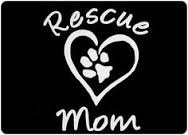 Rescue Mom Adopt a Pet Vinyl Decal Sticker|WHITE|Cars Trucks Vans SUV Laptops Tool Box Wall Art|5