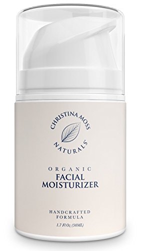 Facial Moisturizer, Organic and Natural Face Moisturizing Cream for Sensitive, Oily or Severely Dry Skin - Anti-Aging and Anti-Wrinkle, for Women and Men. By Christina Moss Naturals.
