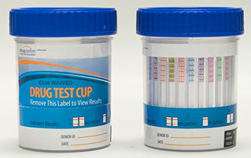 DrugConfirm Advanced 10 Drug Instant Urine Test Kit - CLIA Waived Cup (25)(COC/THC/OPI/AMP/mAMP/BZO/PCP/BAR/MTD/MDMA) (Multiple Quantities)