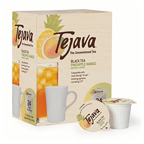 Tejava Black Tea Pods, Unsweetened Black Tea with Pineapple-Mango Flavor, 24 Count