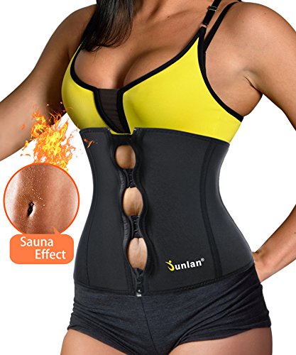 Waist Trimmer Weight Loss Ab Belt Stomach Fat Burner Wrap and Waist Trainer Tummy Control Sauan work out Band (Black, 2XL)