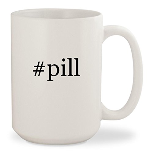 #pill - White Hashtag 15oz Ceramic Coffee Mug Cup