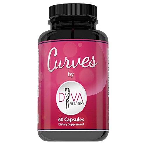 Curves Butt Enhancement Pills for Women by Diva Fit & Sexy - Fast and Effective Enlargement Product That Works - 60 Capsules
