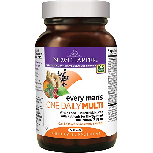 New Chapter Every Man's One Daily, Men's Multivitamin Fermented with Probiotics + Selenium + B Vitamins + Vitamin D3 + Organic Non-GMO Ingredients - 72 ct