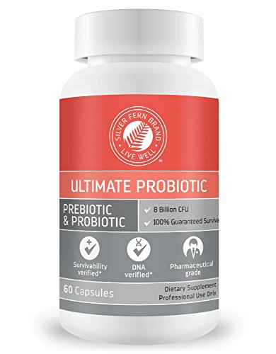 Silver Fern Ultimate Probiotic Supplement Vegicaps - Daily Metabolic Restoration, 100% Survivability, DNA Verified Multi-Strain Bacillus Probiotic Capsules (1 Bottle - 60 Capsules)