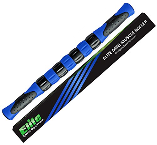 Elite Massage Roller Stick Targets Sore, Tight Leg Muscles to Prevent Cramps and Release Tension. It's Sturdy, Lightweight, Smooth Rolling and Thankfully this Lifesaver has Comfortable Handles.Blue
