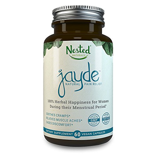 JAYDE | Effective Natural PMS Relief | Menstrual Pain Support Complex | Herbs Blend with Anti-Inflammatory Boswellia & Cramp Bark | Soothe Period Cramps, Irritability | Women’s Remedy Supplement Pills