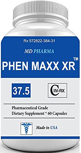 PHEN-MAXX XR 37.5 ® (Pharmaceutical Grade OTC - Over The Counter - Weight Loss Diet Pills) - Advanced Appetite Suppressant - Increase Energy - Clinically Proven Ingredients