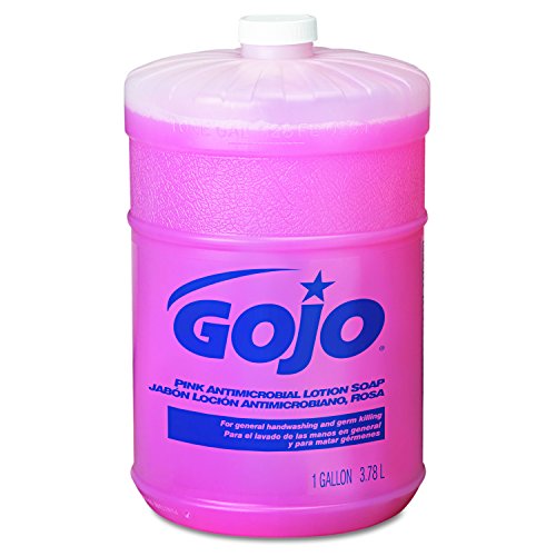GOJO 1845-04 Pink Antimicrobial Lotion Soap, 1 Gallon (Case of 4)