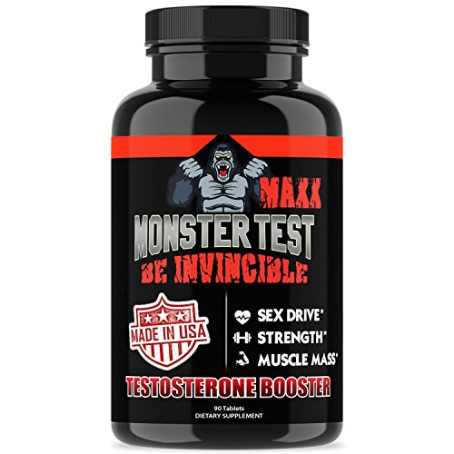 Angry Supplements Monster Test MAXX Testosterone Booster for Men - Maximum Strength Energy Pills For Natural Muscle Growth & Pump - Best Kit To Increase Libido & Sexual Enhancement (1-Pack)