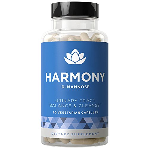 HARMONY D-Mannose - Urinary Tract Cleanse & Bladder Health - Fast-acting Potency, Strong Lasting Protection, Clean Impurities, Clear System - 60 Vegetarian Soft Capsules