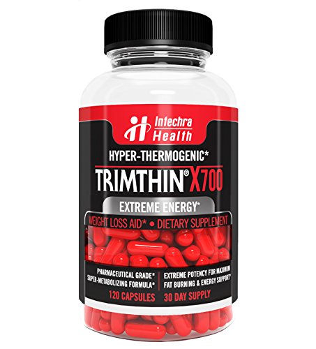 Trimthin X700 Hyper-Thermogenic Weight Control with Maximum Appetite Suppression and Energy Manufactured in USA From Clinically Researched Ingredients 120 Capsules
