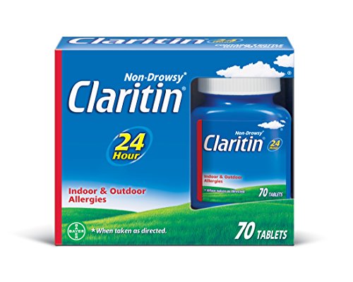 Claritin 24 Hour Non-Drowsy Allergy Tablets, 10 mg, 70 Count