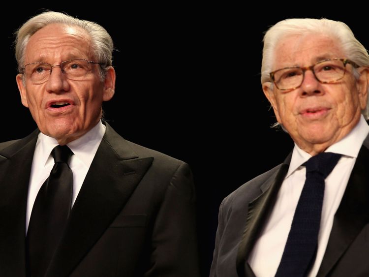 Bob Woodward (L) with carl Bernstein at the 2017 White House Correspondents&#39; Association Dinner