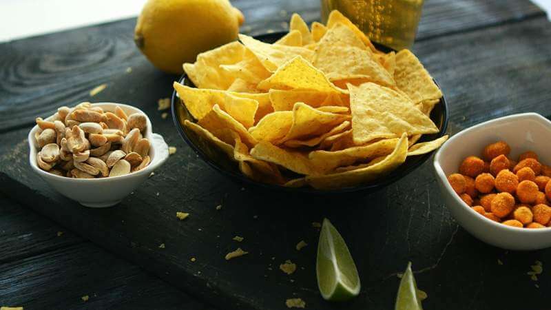 served-snacks-on-board-on-table