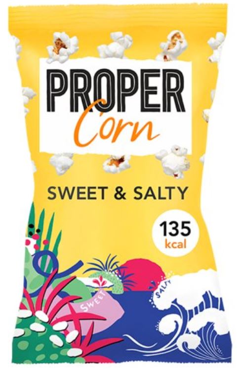 Proper corn sweet and salty