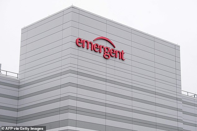 The shots were made at a Baltimore plant run by Emergent BioSolutions (above), which has come under fire after receiving several violations